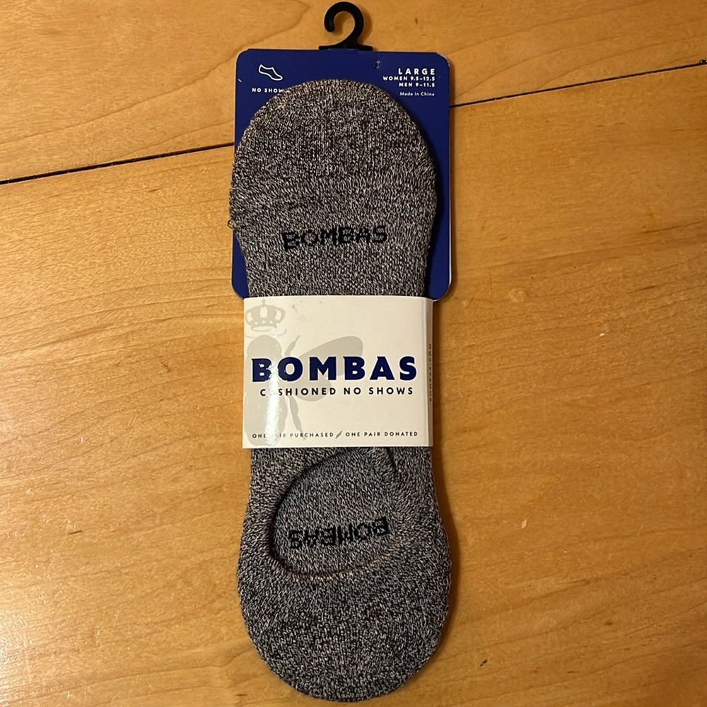 Bombas NEW  no show socks unisex W 9.5-12.5, M 9-11.5 marked black